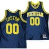 Custom Michigan Wolverines Jersey Name and Number College Basketball Navy Throwback