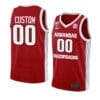 Custom Arkansas Razorbacks Jersey College Basketball Name and Number Red