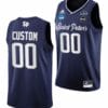 Custom Saint Peter's Peacocks Jersey Name and Number College Basketball 2022 NCAA March Madness Navy BLM