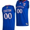 Custom Kansas Jayhawks Jersey Name and Number College Basketball New Season Royal