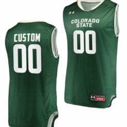 Custom Colorado State Rams Jersey Name and Number College Basketball Green
