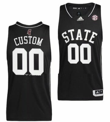 Custom Mississippi State Bulldogs Jersey Name and Number College Basketball Swingman Black