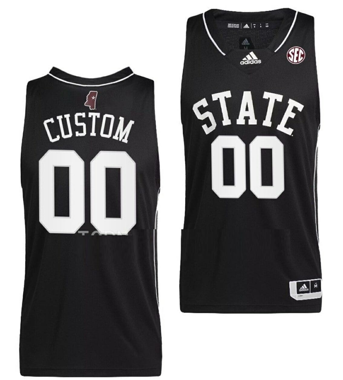 Custom Mississippi State Bulldogs Jersey Name and Number College Basketball Swingman Black
