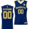 Custom Marquette Golden Jersey Name and Number College Basketball NIL Pick-A-Player Blue