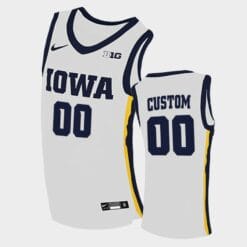 Custom Iowa Hawkeyes Jersey Name and Number College Basketball White