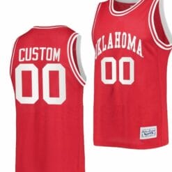 Custom Oklahoma Sooners Jersey Name and Number College Basketball Classic Retro Crimson
