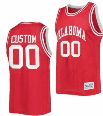 Custom Oklahoma Sooners Jersey Name and Number College Basketball Classic Retro Crimson