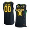 Custom Baylor Bear Jersey Basketball College Name and Number Away Black