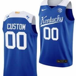 Custom Kentucky Wildcats Jersey Name and Number College Basketball Blue Elite 2022-23