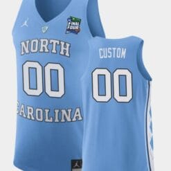 Custom North Carolina Tar Heels Jersey Name and Number College Basketball Final Four Light Blue