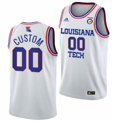 Custom Louisiana Tech Jersey Name and Number College Basketball White