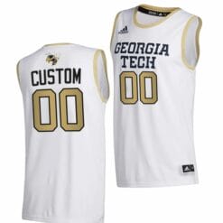 Custom Georgia Tech Jersey Name and Number College Basketball White