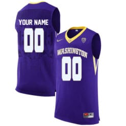 Custom Washington Huskies Jersey Name and Number College Basketball Elite Purple
