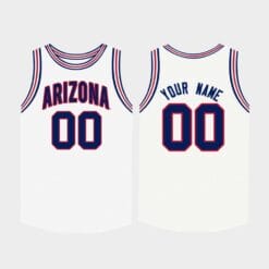 Custom Arizona Wildcats Jersey Name, Number College Basketball White