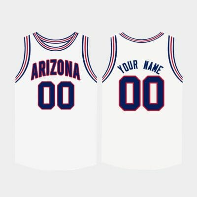 Custom Arizona Wildcats Jersey Name, Number College Basketball White