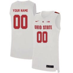 Custom Ohio State Buckeyes Jersey College Basketball Name and Number Elite White