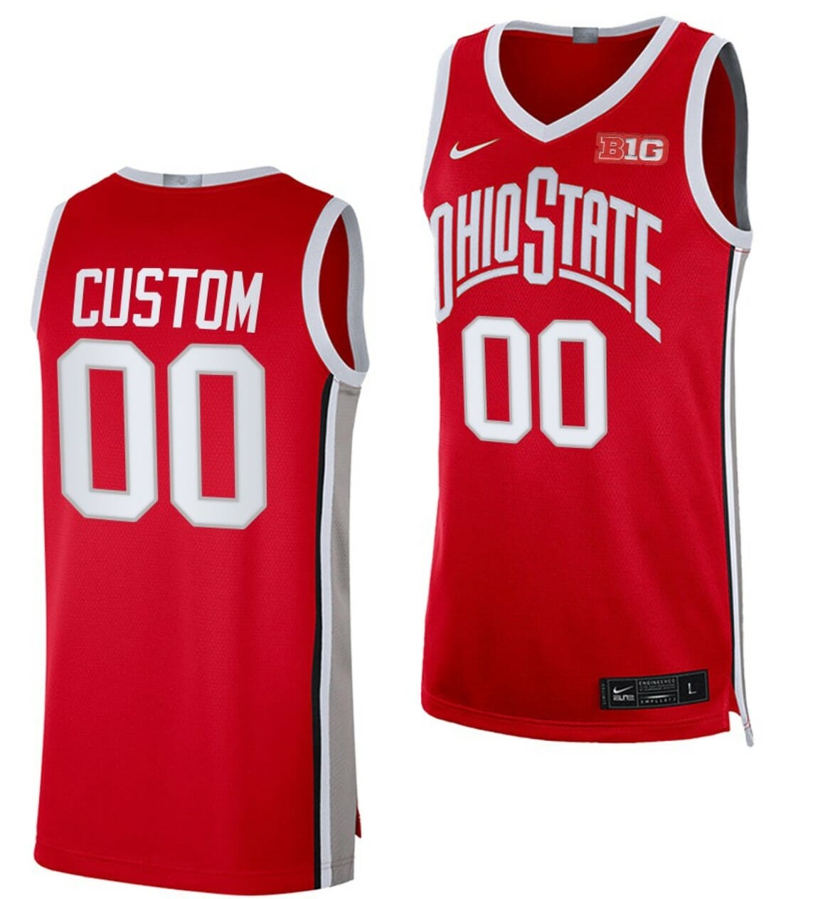 Custom Ohio State Buckeyes Jersey Name and Number College Basketball Alumni Red