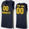 Custom Marquette Golden Jersey Name and Number College Basketball Navy