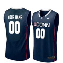 Custom UConn Huskies Jersey College Basketball Name and Number Elite Navy
