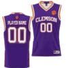 Custom Clemson Tigers Jersey Name and Number College Basketball NIL Pick-A-Player Purple
