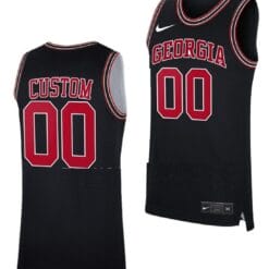 Custom Georgia Bulldogs Jersey Name and Number College Basketball Throwback Black