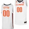 Custom Illinois Fighting Jersey Name and Number College Basketball Replica White
