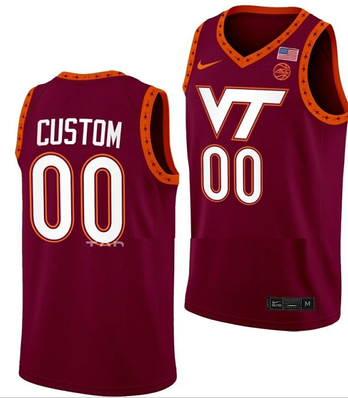 Custom Virginia Tech Hokies Jersey Name and Number College Basketball Swingman Maroon