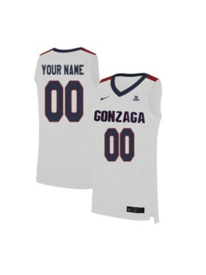 Custom Gonzaga Bulldogs Jersey College Basketball Name and Number Elite White