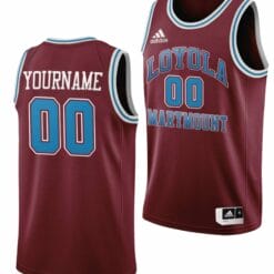 Custom Loyola Marymount Jersey Name and Number College Basketball Wine Throwback