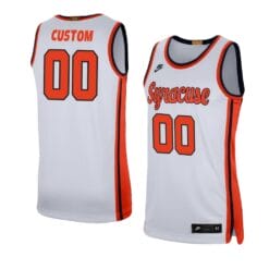Custom Syracuse Orange Basketball Jersey College Name and Number Swingman White