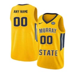 Custom Murray State Racers Jersey College Basketball Name and Number Elite Yellow
