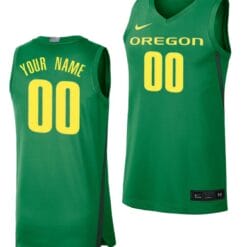 Custom Oregon Ducks Jersey Name and Number College Basketball Green Limited