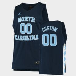 Custom North Carolina Tar Heels Jersey Name and Number College Basketball Navy