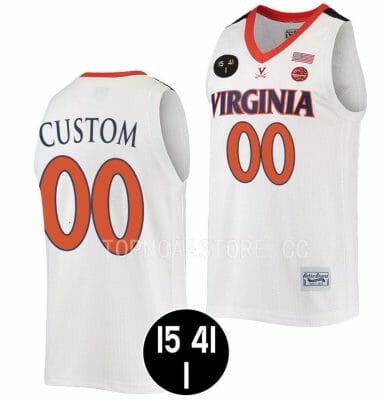 Custom Virginia Cavaliers Jersey Name and Number College Basketball UVA Strong White