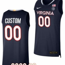 Custom Virginia Cavaliers Jersey Name and Number College Basketball Replica Navy