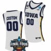 Custom Iowa Hawkeyes Jersey Name and Number College Basketball 2023 NCAA Final Four White