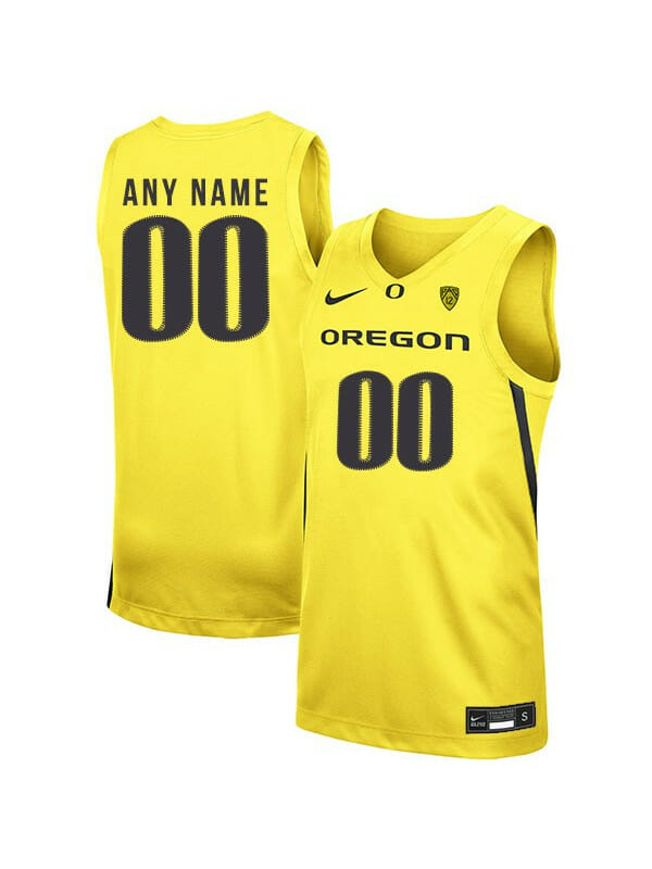 Custom Oregon Ducks Jersey College Basketball Name and Number Elite Yellow