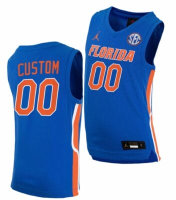 Custom Florida Gators Jersey Name and Number College Basketball Royal