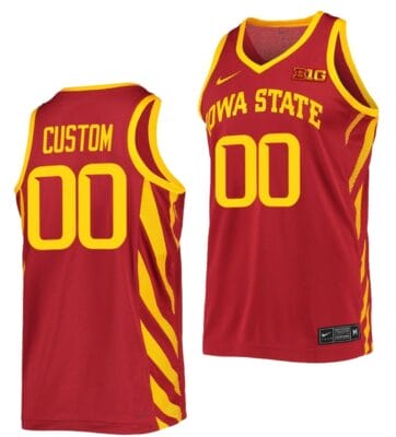 Custom Iowa State Jersey Name and Number College Basketball BIG Cardinal
