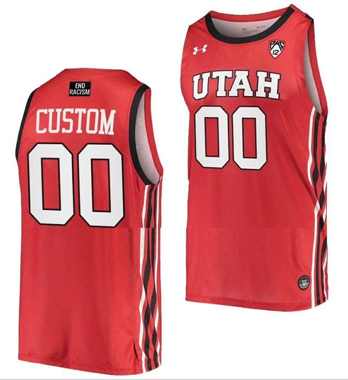 Custom Utah Utes Jersey Name and Number College Basketball Away REd