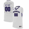 Custom Washington Huskies Jersey Name and Number College Basketball White Style