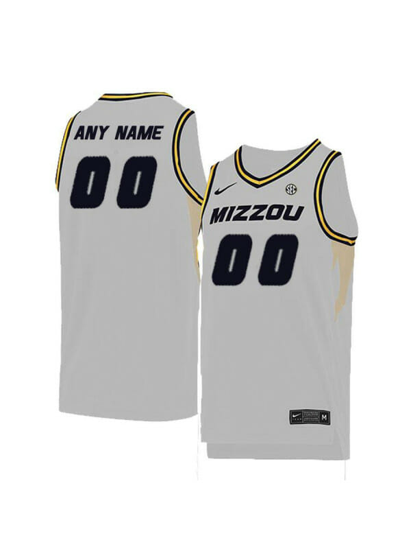 Custom Missouri Tigers Jersey College Basketball Name and Number Elite White