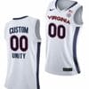 Custom Virginia Cavaliers Jersey Name and Number College Basketball Unity Logo White