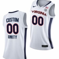 Custom Virginia Cavaliers Jersey Name and Number College Basketball Unity Logo White