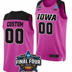 Custom Iowa Hawkeyes Jersey Name and Number College Basketball 2023 NCAA Final Four Pink