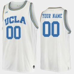 Custom UCLA Bruins Jersey Name and Number College Basketball White Replica