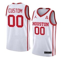 Custom Houston Cougars Jersey Basketball College Name and Number White