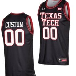 Custom Texas Tech Jersey Red Raiders Name and Number College Basketball Black