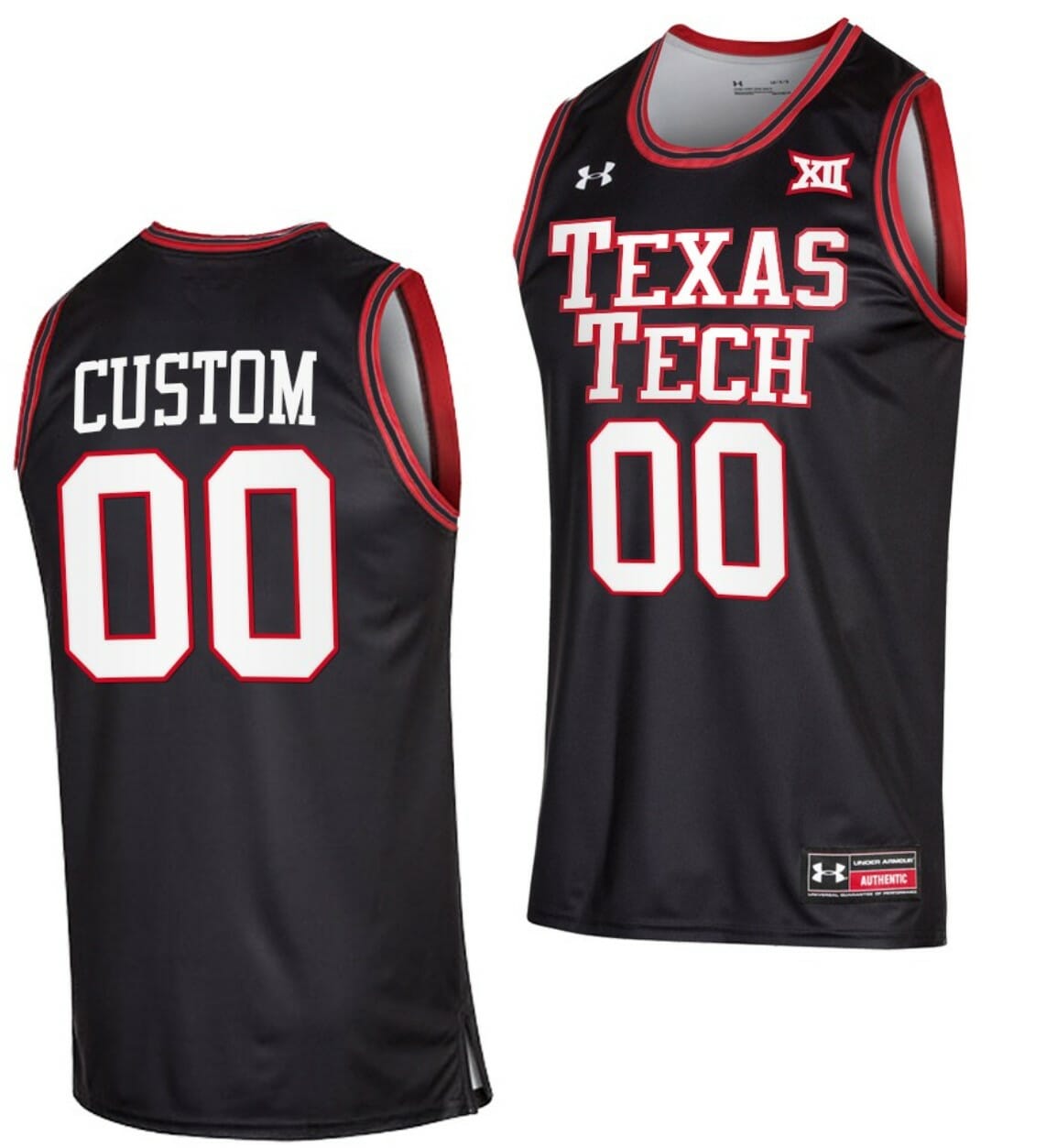 Custom Texas Tech Jersey Red Raiders Name and Number College Basketball Black
