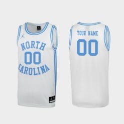 Custom North Carolina Tar Heels Jersey Name and Number College Basketball White